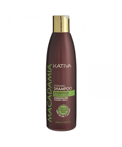  Kativa MACADAMIA интенсивный увлажняющий безсульфатный шампунь для нормальных и поврежденных волос, 250мл