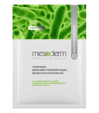 Интенсивно регенирирующая биоцеллюлозная маска стерильная для всех типов кожи 1шт Mesoderm x 80 гр.