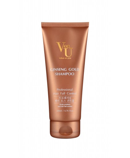 Шампунь для волос с экстрактом золотого женьшеня Ginseng Gold Shampoo 200 мл, Von-U Limoni
