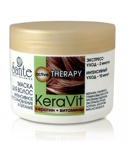 Маска для волос Sante KeraVit интенсивного восстановления и питания, 300 мл.
