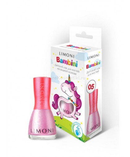 Детский лак для ногтей Limoni Bambini тон 05 (светло-розовый), 7 мл