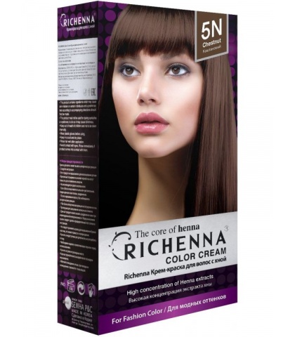 Крем-краска Richenna для волос с хной 5N (Chestnut)
