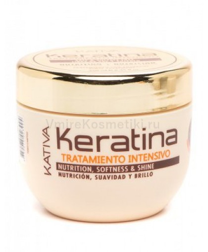 KERATINA интенсивно восстанавливающая маска с кератином для поврежденных и хрупких волос 250мл Kativa 