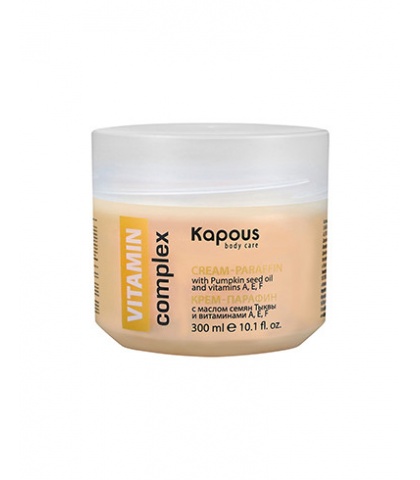 Крем-парафин «VITAMIN complex» Kapous Body Care с маслом семян Тыквы и витаминами A, E, F, 300 мл