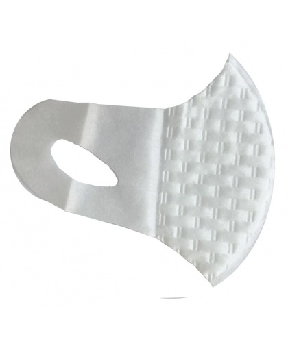 Защитная маска для лица трехслойная анатомической формы с фильтром 1 шт.