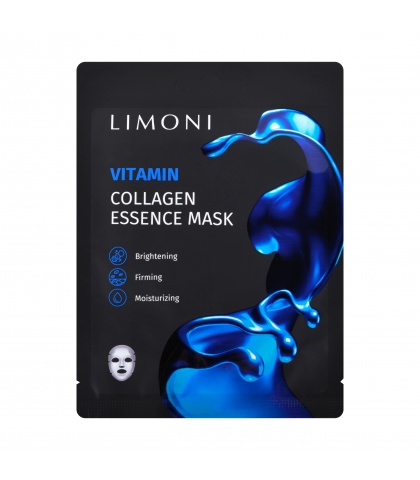 Маска для лица витаминизирующая с коллагеном Vitamin Collagen Essence Mask 23гр, Limoni