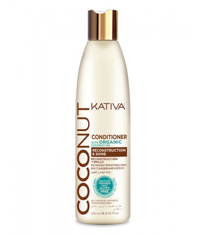 Кондиционер для волос Kativa COCONUT восстанавливающий с органическим кокосовым маслом для поврежденных волос 250мл