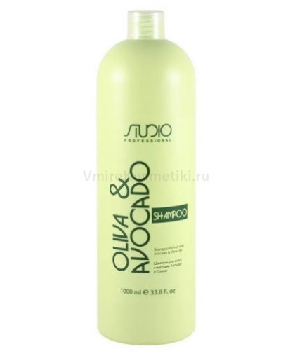 Шампунь для волос Kapous Studio Professional Olive and Avocado  с маслами авокадо и оливы 1000 мл
