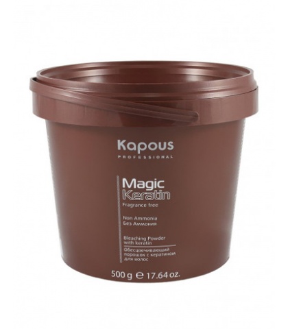 Обесцвечивающий порошок Kapous Fragrance free с кератином для волос «Non Ammonia», 500 г 
