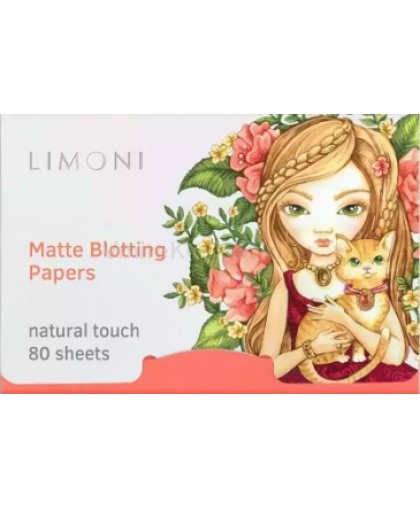 Салфетки матирующие для лица Limoni Matte Blotting Papers (Pink), 80 шт