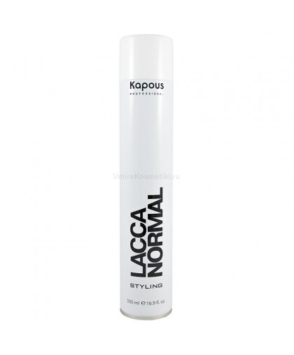 Лак аэрозольный для волос нормальной фиксации  «Lacca Normal» 500 мл, Kapous