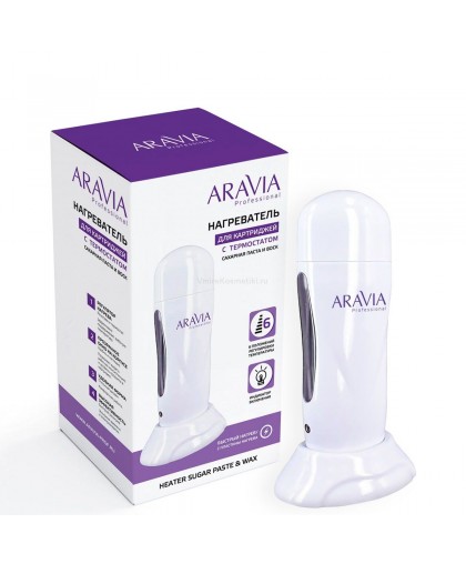ARAVIA Professional Нагреватель для картриджей с термостатом (воскоплав) сахарная паста и воск, 1 шт. 
