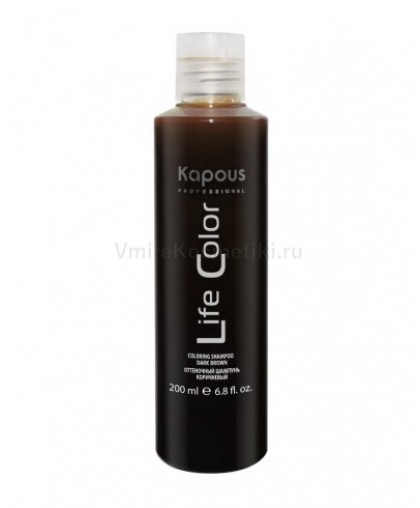Kapous Professional Оттеночный шампунь для волос «Life Color», коричневый, 200 мл