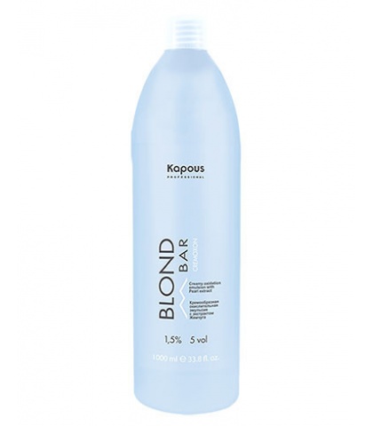 Кремообразная окислительная эмульсия Kapous Professional «Blond Cremoxon» с экстрактом Жемчуга серии “Blond Bar” 1,5%, 1000 мл