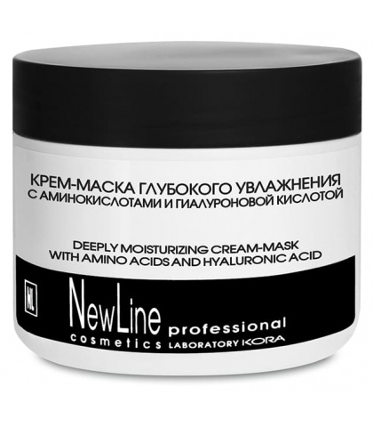 Крем-маска для лица New Line Professional глубокого увлажнения с аминокислотами и гиалуроновой кислотой, 300 ml