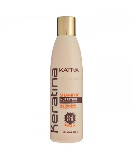 Kativa KERATINA Укрепляющий шампунь с кератином для всех типов волос, 250мл