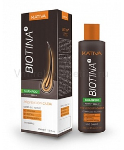 Kativa BIOTINA Шампунь безсульфатный против выпадения волос с биотином 250мл