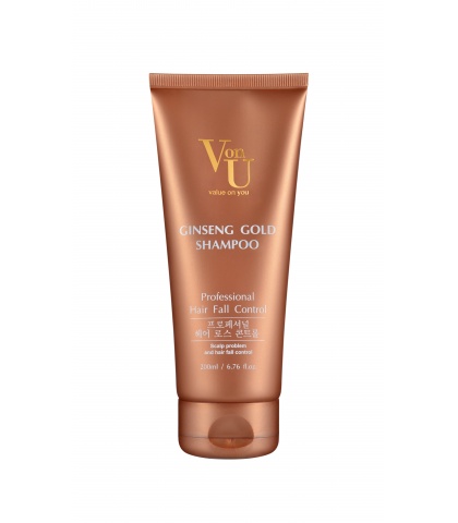 Шампунь для волос с экстрактом золотого женьшеня Ginseng Gold Shampoo 200 мл, Von-U Limoni