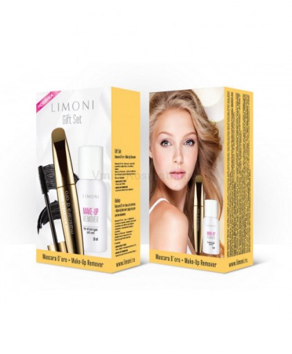 LIMONI Набор Gift Set (тушь Mascara D'Oro + средство для снятия макияжа Make-Up Remover
