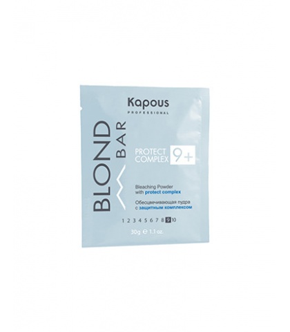 Обесцвечивающая пудра Kapous Professional с защитным комплексом Kapous 9+ серии "Blond Bar"  30г