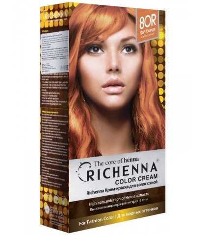 Крем-краска Richenna для волос с хной 8OR (Soft Orange)