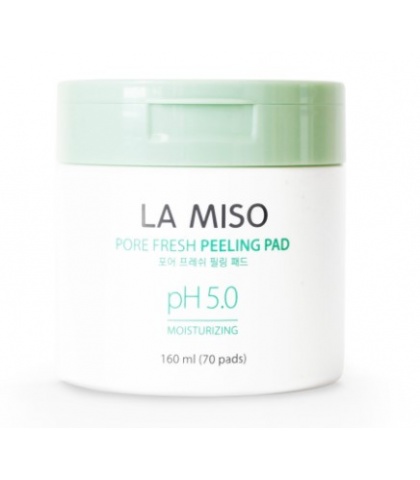 La Miso Очищающие и отшелушивающие салфетки для лица рH 5.0, 160 мл (70 шт)