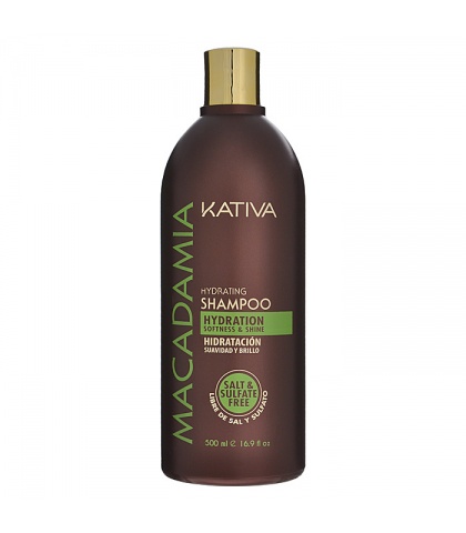  MACADAMIA интенсивный увлажняющий безсульфатный шампунь для нормальных и поврежденных волос 500мл Kativa 