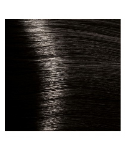 Крем-краска для волос Kapous Hyaluronic HY 4.00 Коричневый интенсивный, крем-краска для волос 100 мл, Kapous