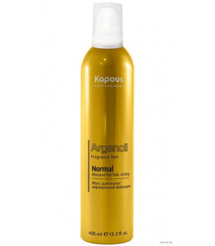 Мусс для укладки волос Kapous Professional Arganoil нормальной фиксации с маслом арганы, 400 мл