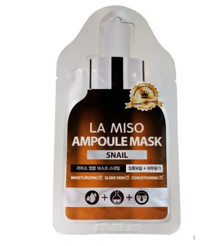 La Miso Ампульная маска-салфетка с экстрактом слизи улитки, 25 гр