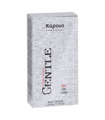 Гель-краска Kapous Professional для волос для мужчин без аммония, 4-коричневый, 40 мл+40 мл