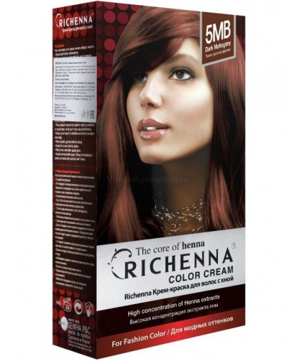 Крем-краска Richenna для волос с хной 5MB (Dark Mahogany)